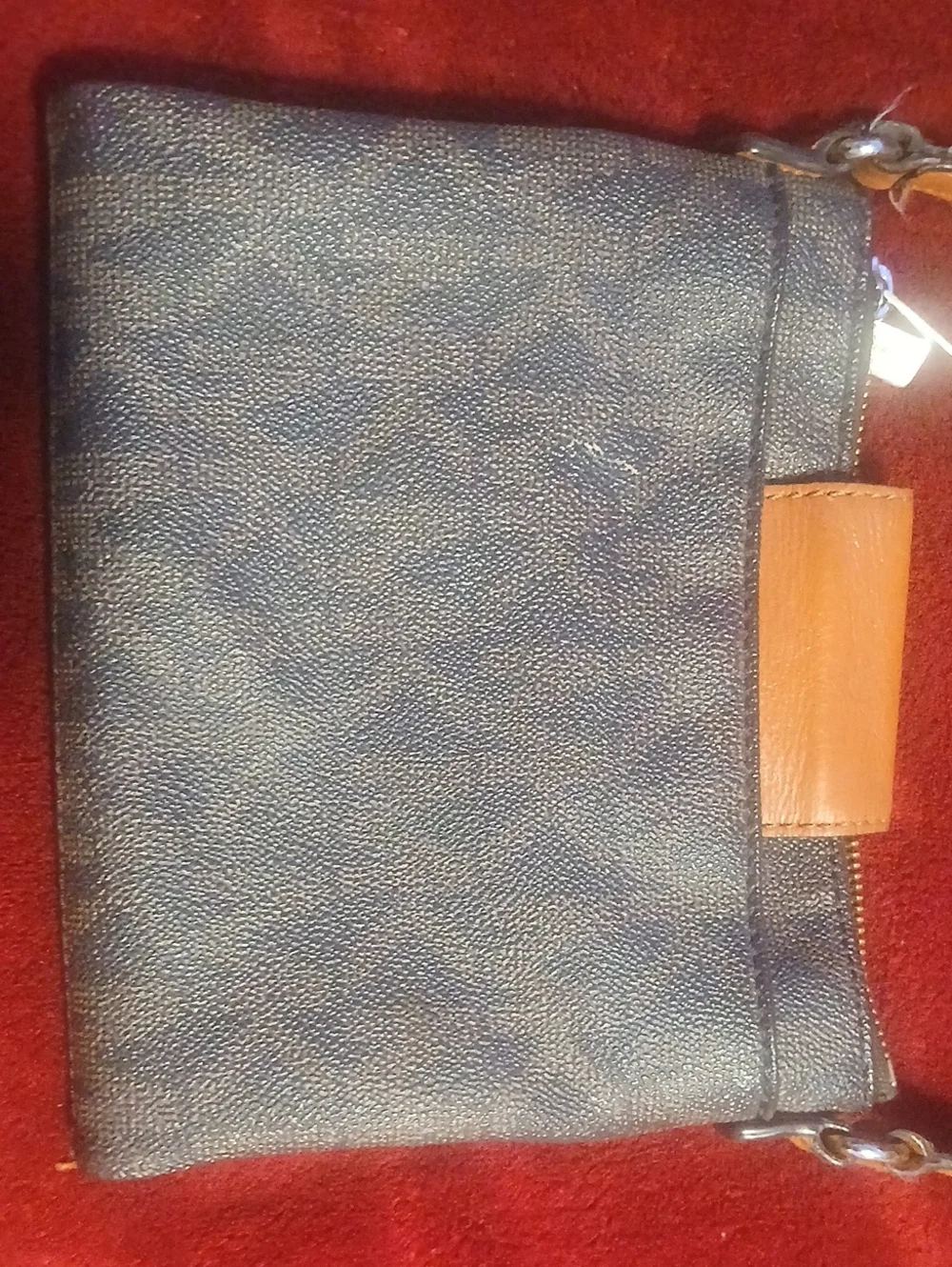 Michael Kors Navy and Tan Crossbody Bag